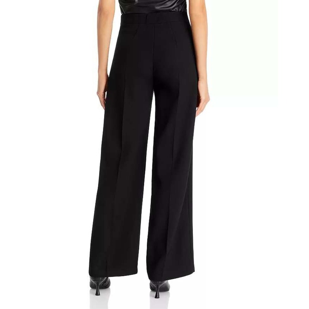 AQUA The New 9-5 Black Wide Leg Pants High Rise Trouser Large Bloomingdale's NWT - Picture 4 of 13